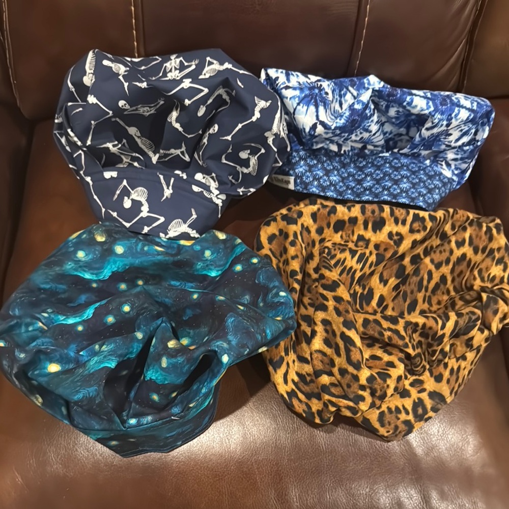 Bouffant Scrub Caps- Lot of Four